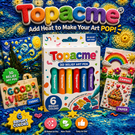 🌈1+1 INGYEN👨‍👩‍👧 3D dombormű művész toll – Biztonságos családi kreativitás ✨