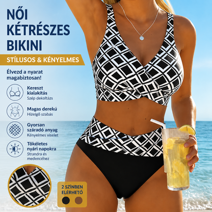 🩱 Magas Derekú Kétrészes Női Bikini✨| Raktáron