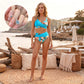 🌊50% kedvezmény👙Női virágmintás, magas derekú bikini szett