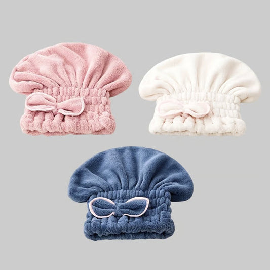 🎀1+1 INGYEN🧖 Korallbársony gyorsszárító hajtörölköző sapka hajápoláshoz
