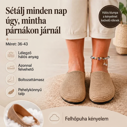 👡✨ 2026-os új modell: női, légáteresztő, könnyű papucs ☁️