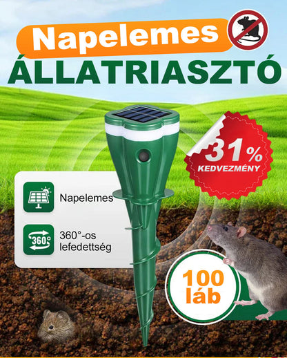 🌞 Napenergiával működő ultrahangos riasztó