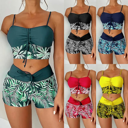 🌙Női nyomott mintás kétrészes fürdőruha👙| Raktáron