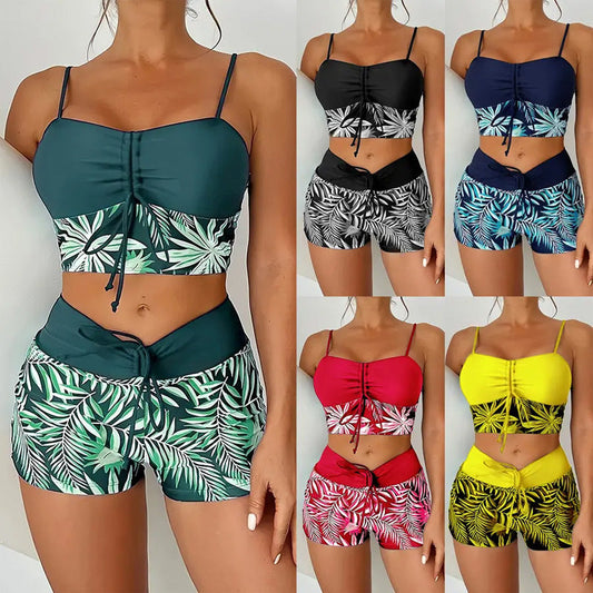 🌙Női nyomott mintás kétrészes fürdőruha👙| Raktáron