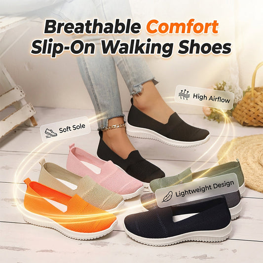Női légáteresztő hálós slip-on sétacipő