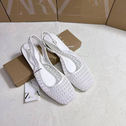 👡🌸 Női fonott nyitott sarkú szandál