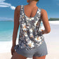 👙 Női virágmintás kétrészes tankini fürdőruha🌸 Romantikus elegancia és önbizalmat adó🌊