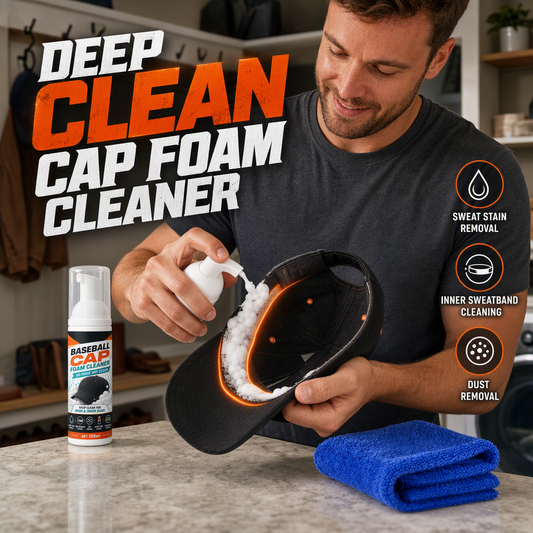 🧢1+1 INGYEN🧼Öblítés nélküli baseball‑sapka habtisztító spray
