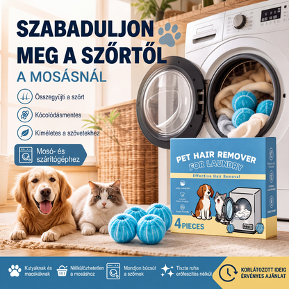 🐶1+1 INGYEN🐾 Újrafelhasználható mosógolyók az állatszőr eltávolításához