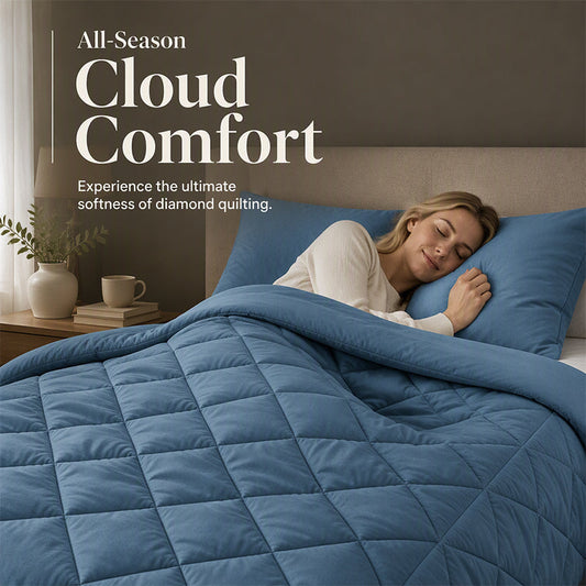 🛌50% kedvezmény🧵 3 darabos steppelt ágynemű garnitúra – Puha, kényelmes, 2 párnahuzattal 📦Ingyenes szállítás