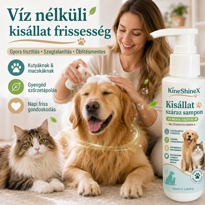 🐾1+1 ingyen🧴 Öblítés nélküli fürdőhab háziállatoknak