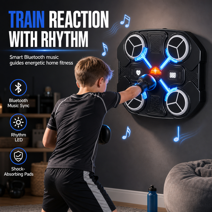 🥊Elektronikus zenés bokszcélpont gyerekeknek 🎵 ritmus- és reakciófejlesztő edzés otthoni fitneszhez és stresszlevezetéshez