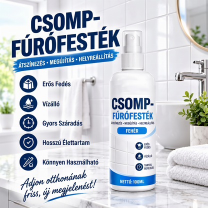 🎨1+1 INGYEN🏡Csempefelújítás festéssel – egyszerű színváltás, gyors fürdőszoba-felújítás